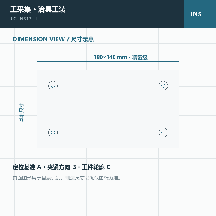 通止检验系列 高精度型 · 180×140 mm · 精密级尺寸示意图