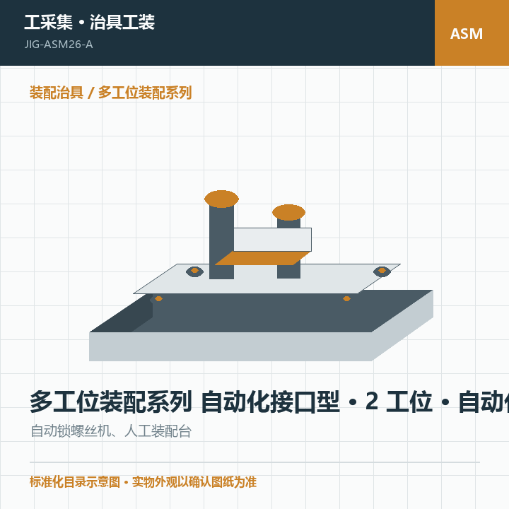 多工位装配系列 自动化接口型 · 2 工位 · 自动化接口商品示意图