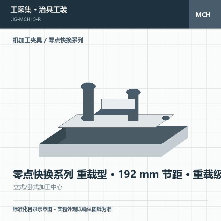 零点快换系列 重载型 · 192 mm 节距 · 重载级商品示意图