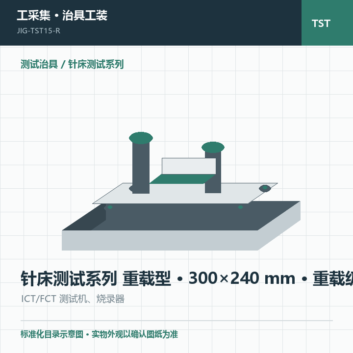 针床测试系列 重载型 · 300×240 mm · 重载级商品示意图