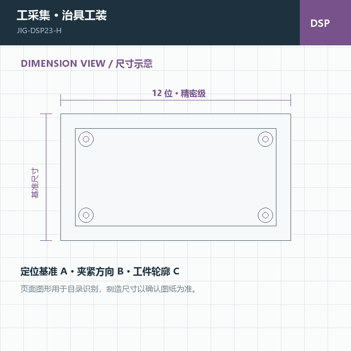 快拆遮蔽系列 高精度型 · 12 位 · 精密级尺寸示意图
