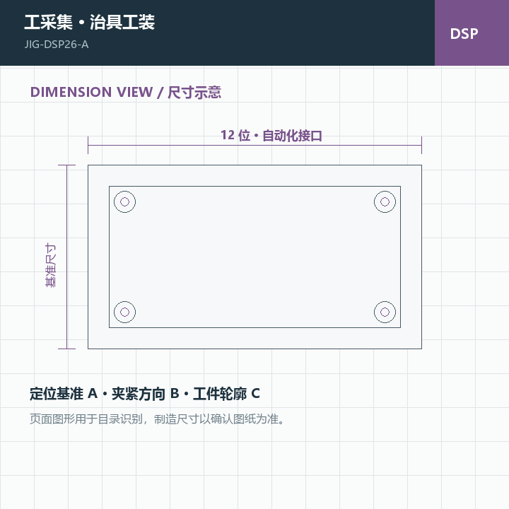 快拆遮蔽系列 自动化接口型 · 12 位 · 自动化接口尺寸示意图