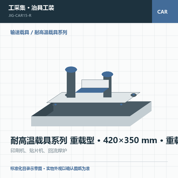耐高温载具系列 重载型 · 420×350 mm · 重载级商品示意图