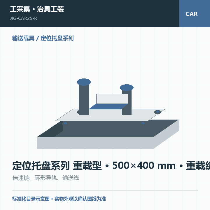 定位托盘系列 重载型 · 500×400 mm · 重载级商品示意图