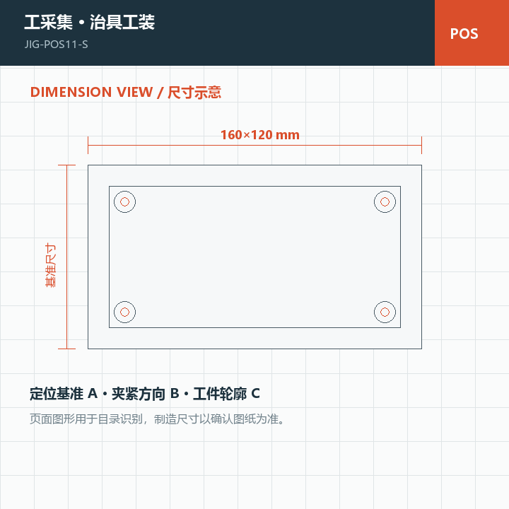 精密基准系列 标准型 · 160×120 mm尺寸示意图