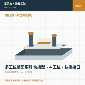 多工位装配系列 快换型 · 4 工位 · 快换接口